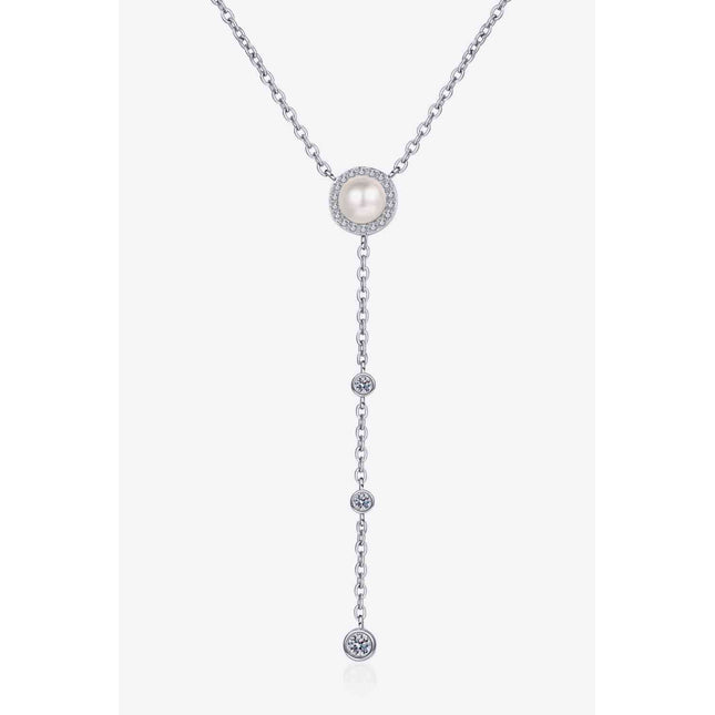 Moissanite Rhodium-Plated Necklace