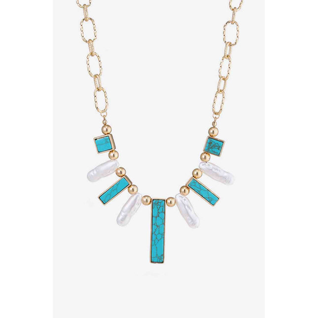 Turquoise Alloy Necklace