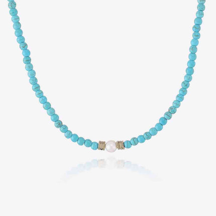 Turquoise & Pearl Necklace