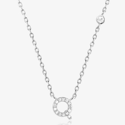 Q To U Zircon 925 Sterling Silver Necklace