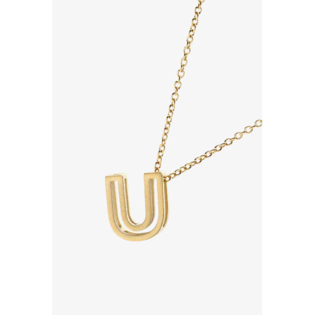 U to Z Letter Pendant Nekclace