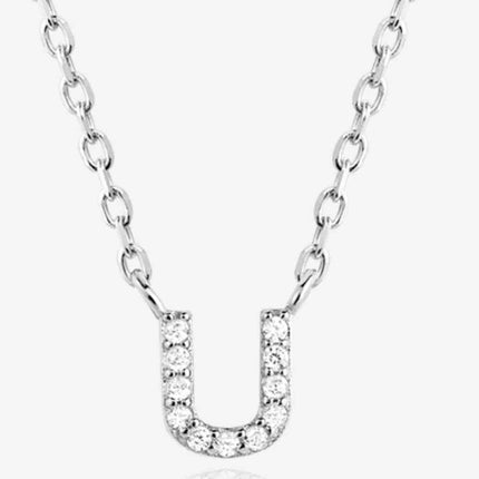 Q To U Zircon 925 Sterling Silver Necklace