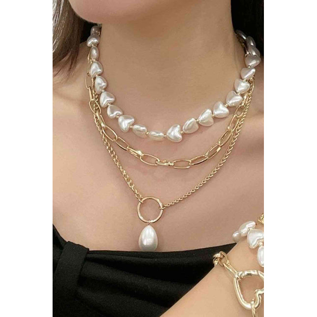 Three-Layered Pearl Necklace