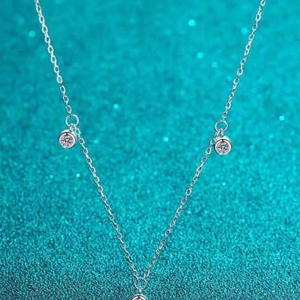 Moissanite Rhodium-Plated Necklace