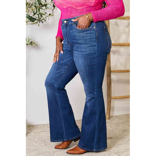 Judy Blue Full Size Flare Jeans with Pockets