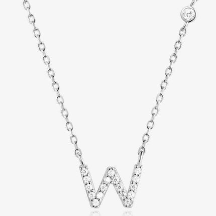 V To Z Zircon 925 Sterling Silver Necklace