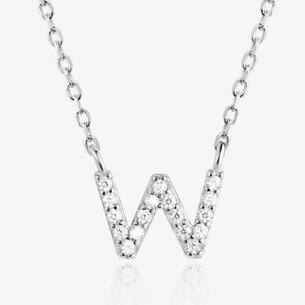 V To Z Zircon 925 Sterling Silver Necklace