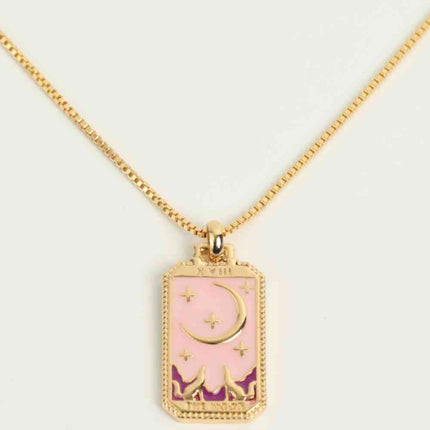 Tarot Card Pendant Copper Necklace