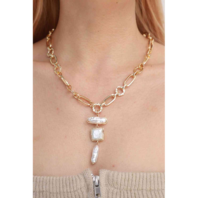 Freshwater Pearl Chunky Chain Necklace