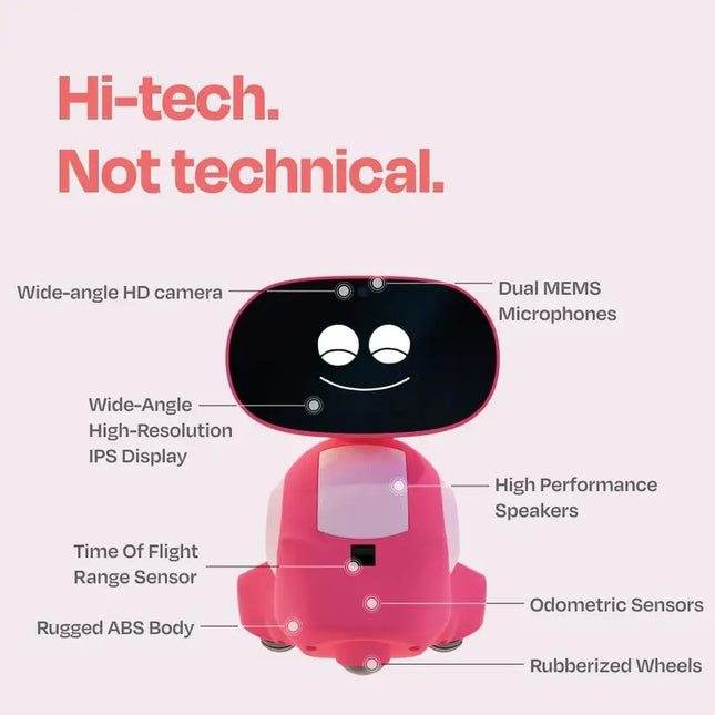 Miko 3: AI-Powered Smart Robot for Kids | STEM Learning & Educational Robot with Coding apps + Unlimited Games + programmable | Martian Red