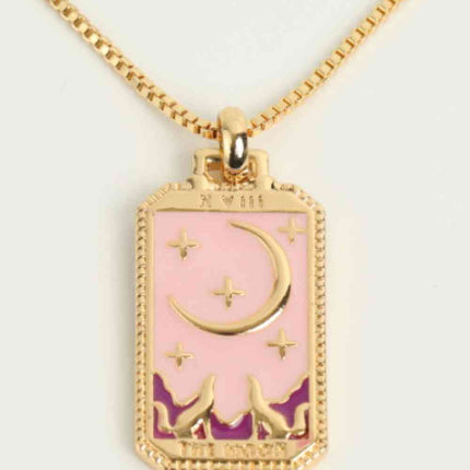 Tarot Card Pendant Copper Necklace