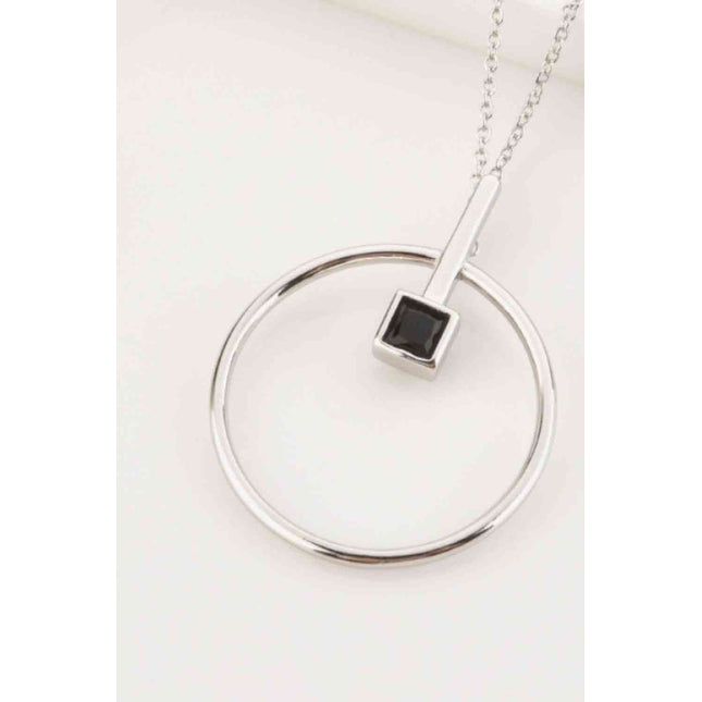 Black Zircon 925 Sterling Silver Necklace