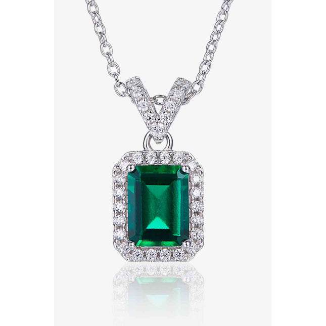 Adored 1.25 Carat Lab-Grown Emerald Pendant Necklace