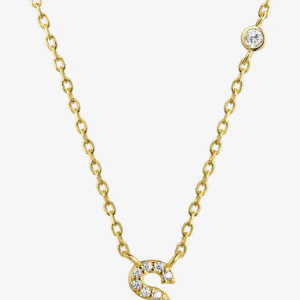 Q To U Zircon 925 Sterling Silver Necklace