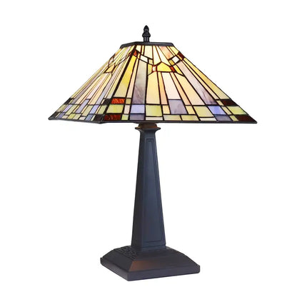 KINSEY Mission Tiffany-Style Blackish Bronze 1 Light Table Lamp