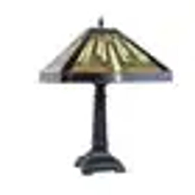 INNES Mission Tiffany-Style Blackish Bronze 1 Light Table