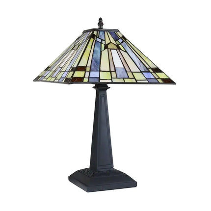 KINSEY Mission Tiffany-Style Blackish Bronze 1 Light Table Lamp