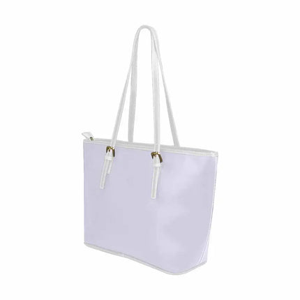 Uniquely You Lavender Purple - Large Leather Tote Bag with Zipper