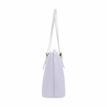 Uniquely You Lavender Purple - Large Leather Tote Bag with Zipper