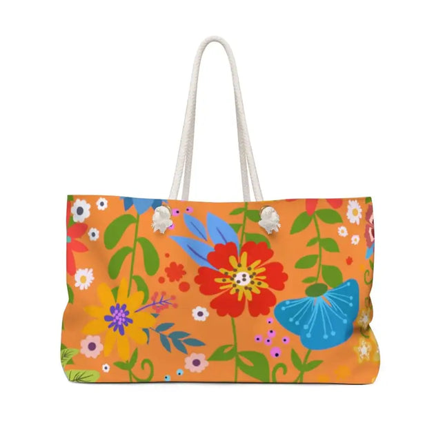 Uniquely You Weekender Tote Bag, Floral Print - Orange