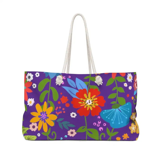 Uniquely You Weekender Tote Bag, Floral Print - Purple